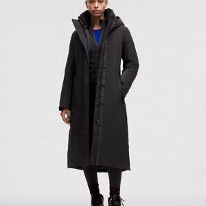 BNWT Lululemon Snow Warrior Long Parka, Black, Size 10